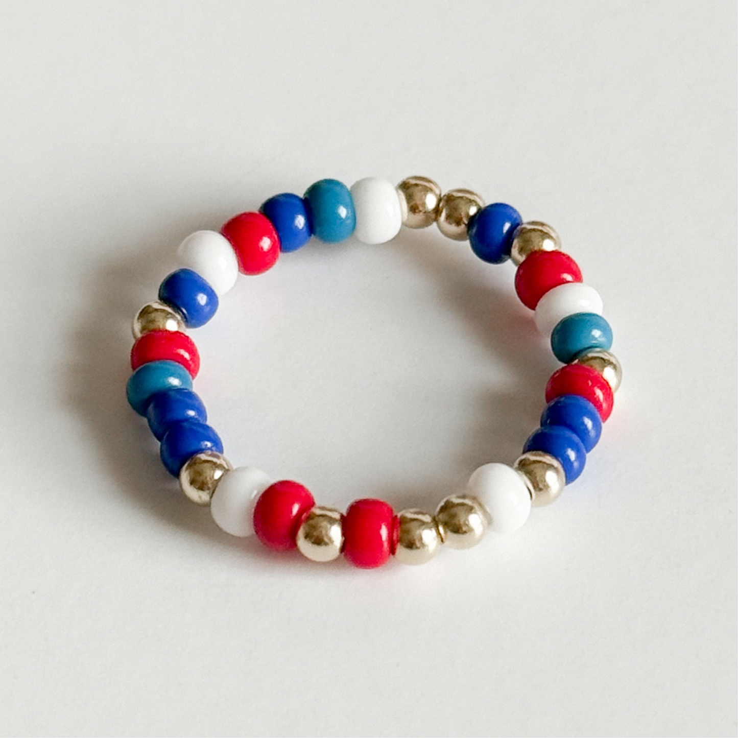 Red, White, & Blue Confetti Ring