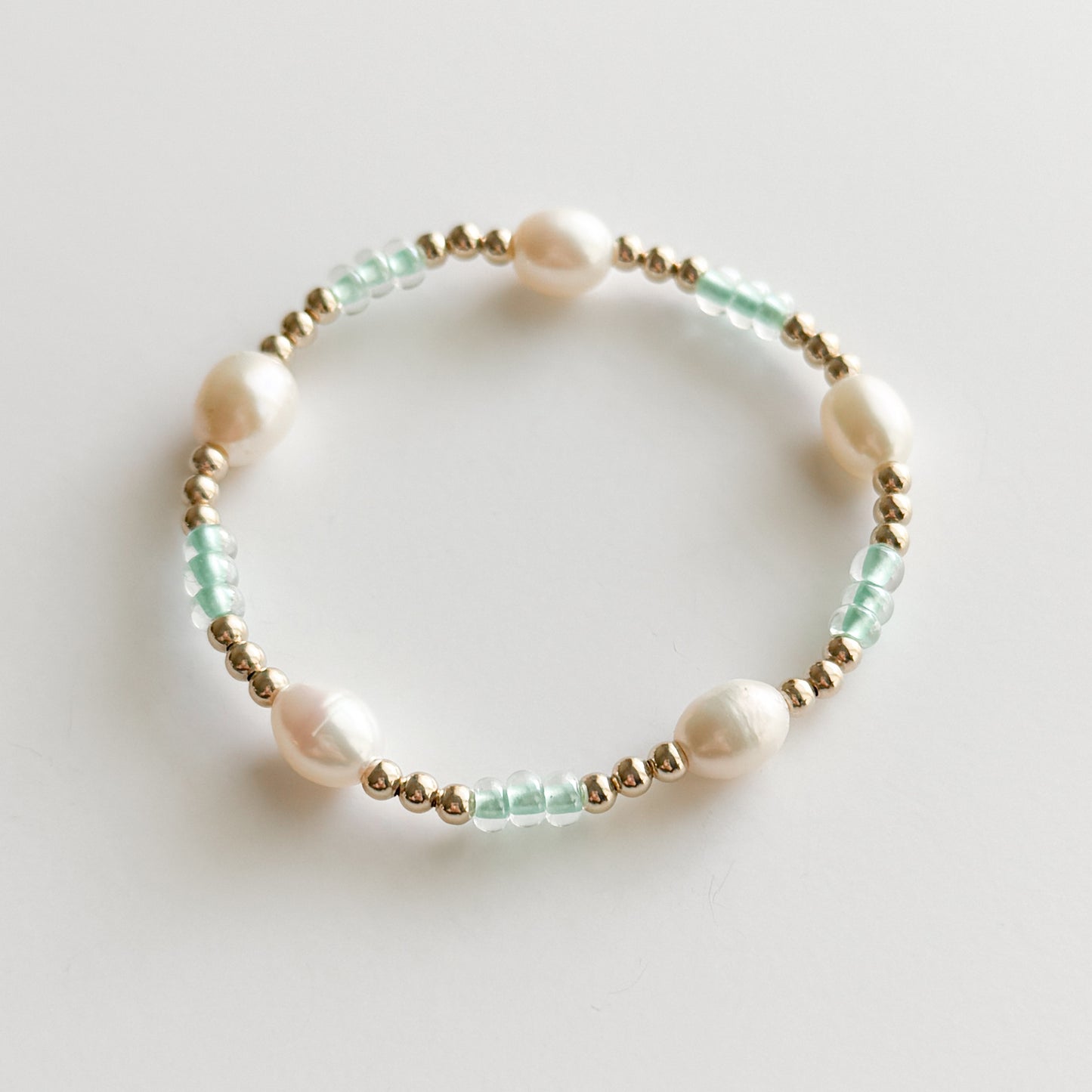 Mint Summer Days Lila Pearl Bracelet