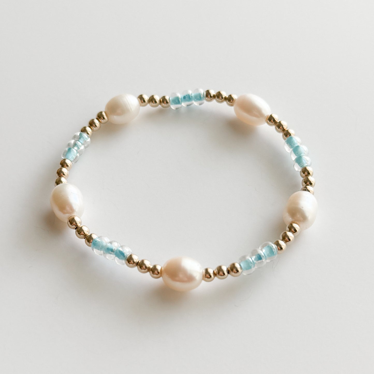 Blue Summer Days Lila Pearl Bracelet