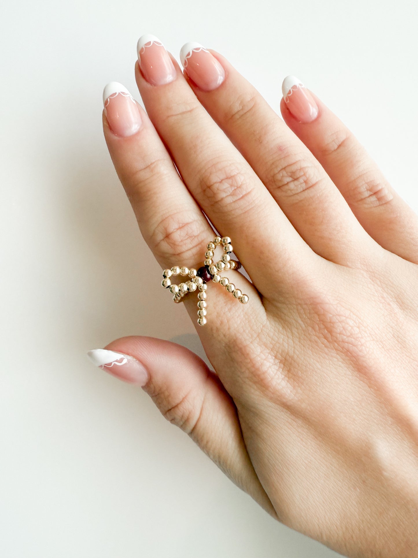 Maroon & Gold Bow Ring