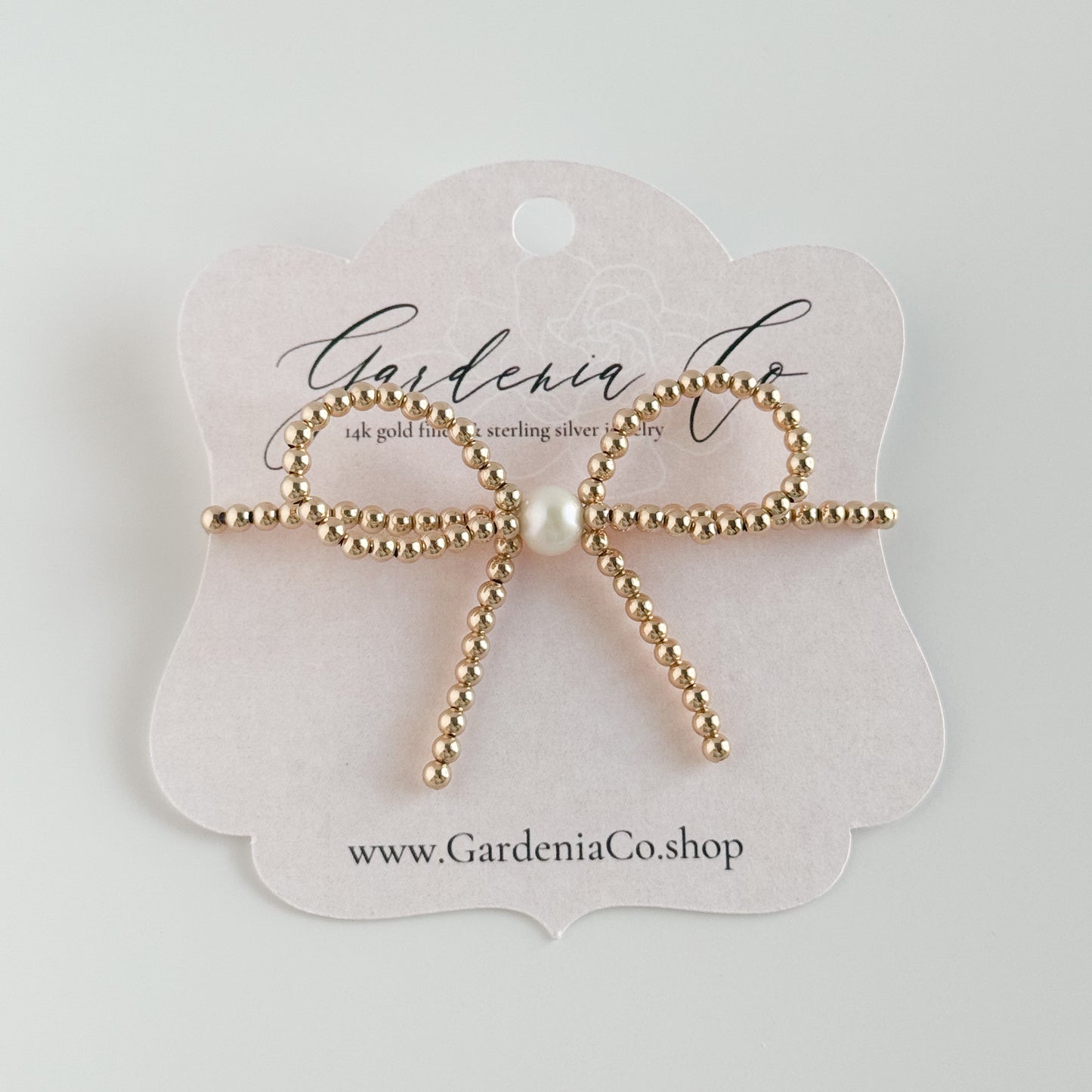 Bow Gold & Pearl Bracelet