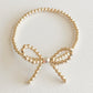 Mini Bow Mirrorball & Gold Bracelet