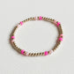 Pink & Hot Pink Summer Splash Gold Bracelet