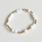 Chelsea 6mm White Bracelet in Gold