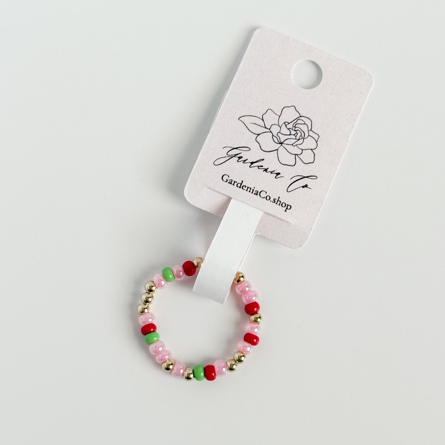 Pink Christmas Confetti Ring