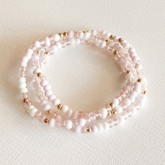 Think Pink Gold Confetti Bracelet