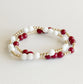 Chelsea 6mm Dark Red Bracelet in Gold