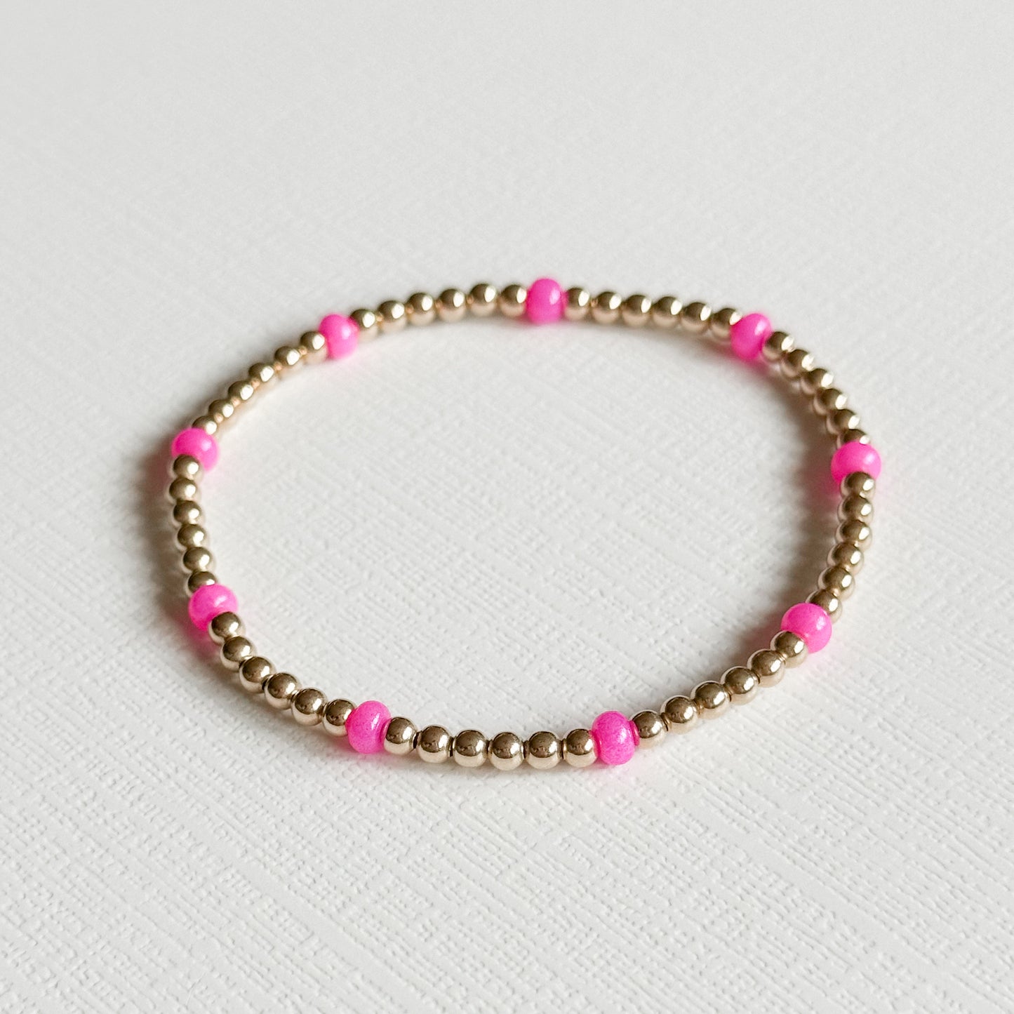 Hot Pink Splash Gold Bracelet