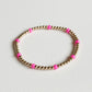 Hot Pink Splash Gold Bracelet