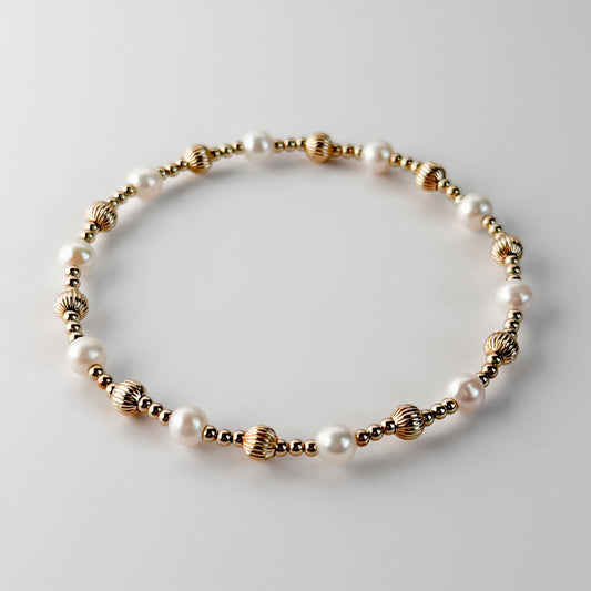 Ayla Belle & Pearl Gold Bracelet