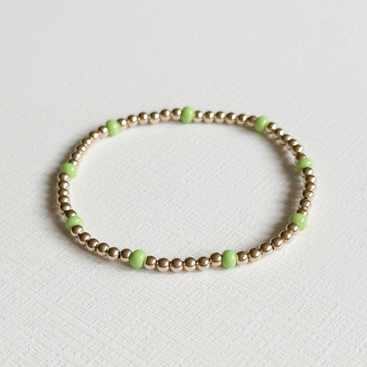 Lime Splash Gold Bracelet