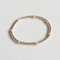 Dainty Pink Splash Gold Bracelet