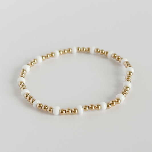 White Gameday Bracelet