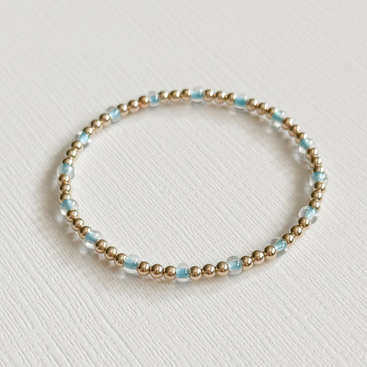 Something Blue Gold Bracelet