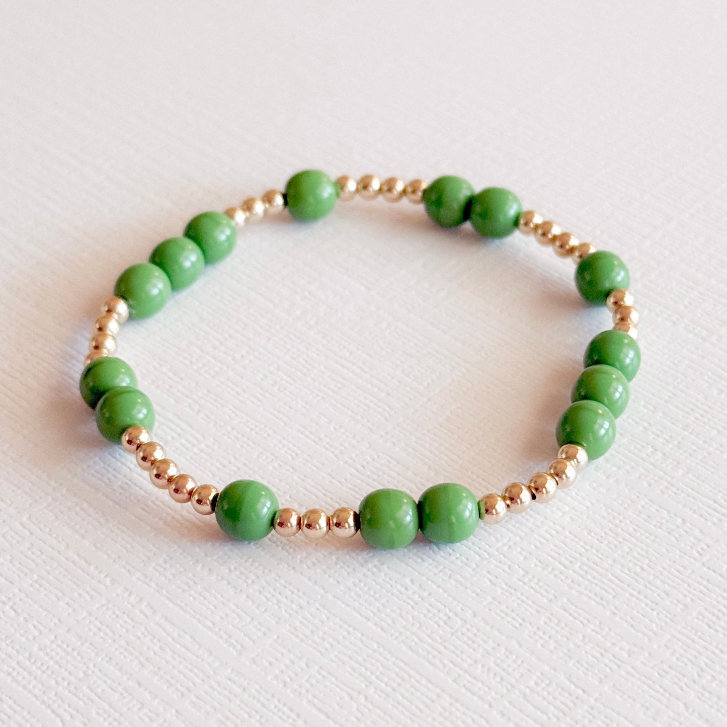 Chelsea 6mm Green Bracelet in Gold