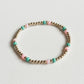 Aqua & Pink Summer Splash Gold Bracelet