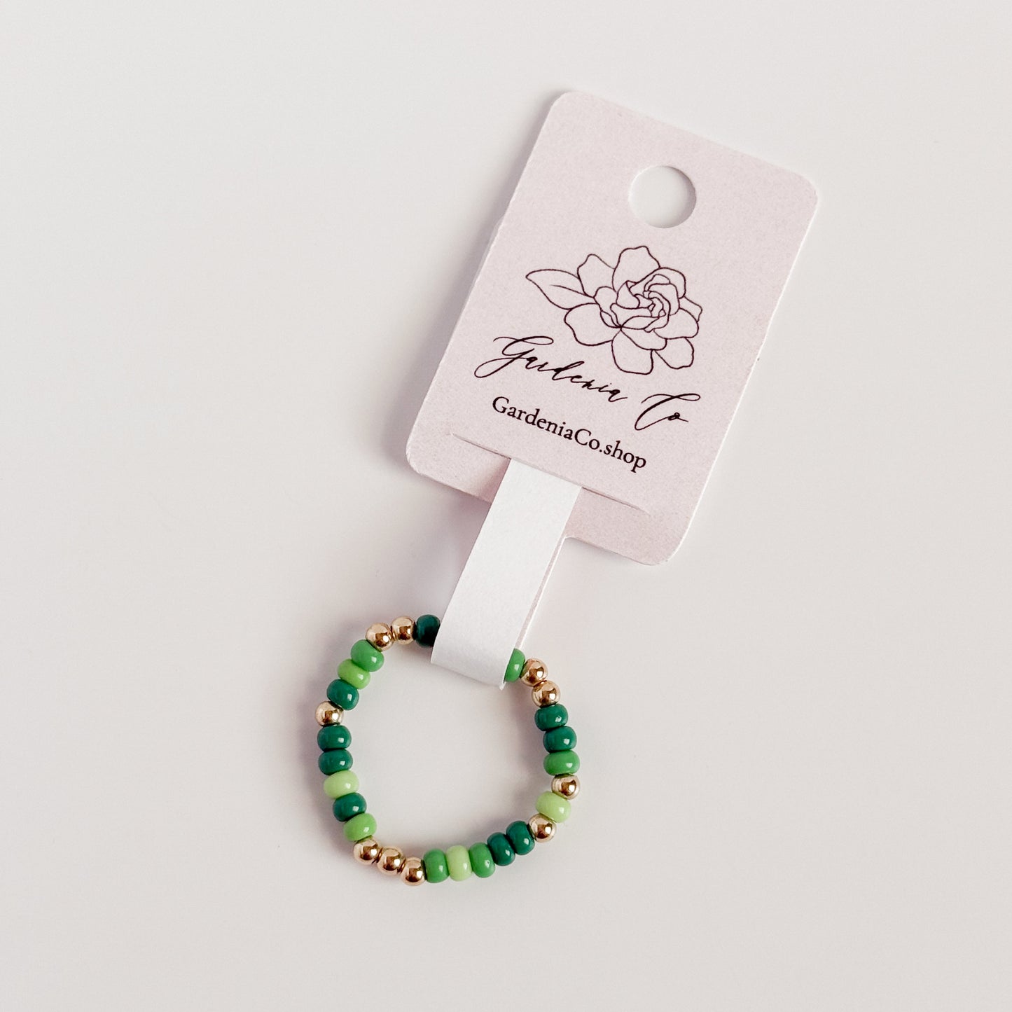 Green Christmas Confetti Ring