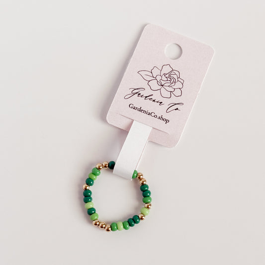 Green Christmas Confetti Ring
