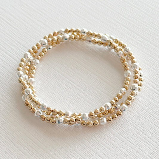 Mirrorball & Gold Sunset Bracelet