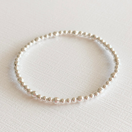 Mirrorball & Silver Dainty Ella Bracelet