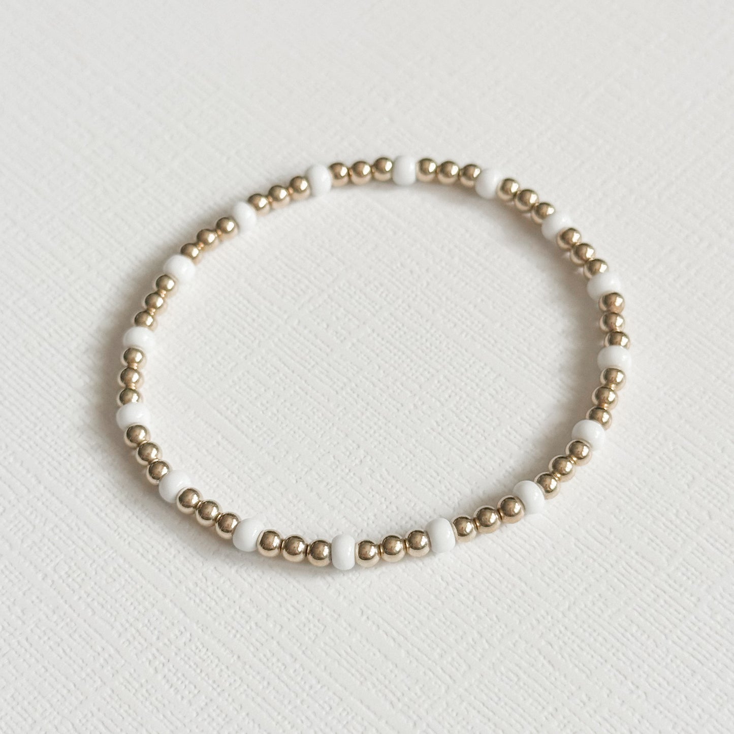 White Brielle Bracelet in Gold