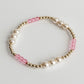 Pink Jackie Pearl Bracelet in Gold