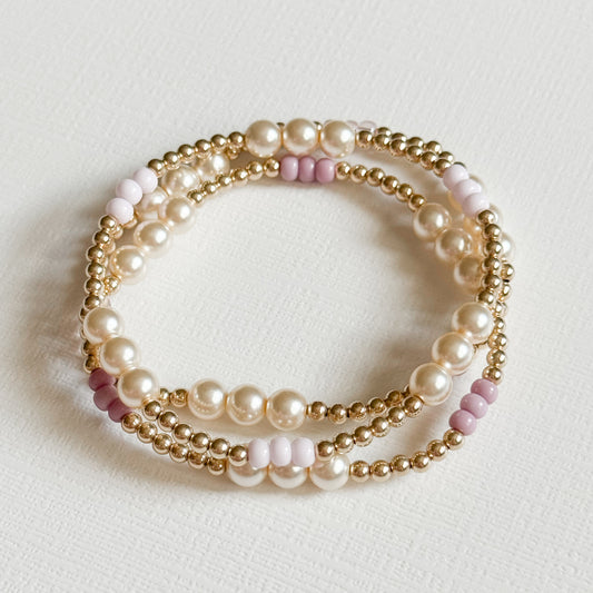 Ballerina Pearls Gold Bracelet