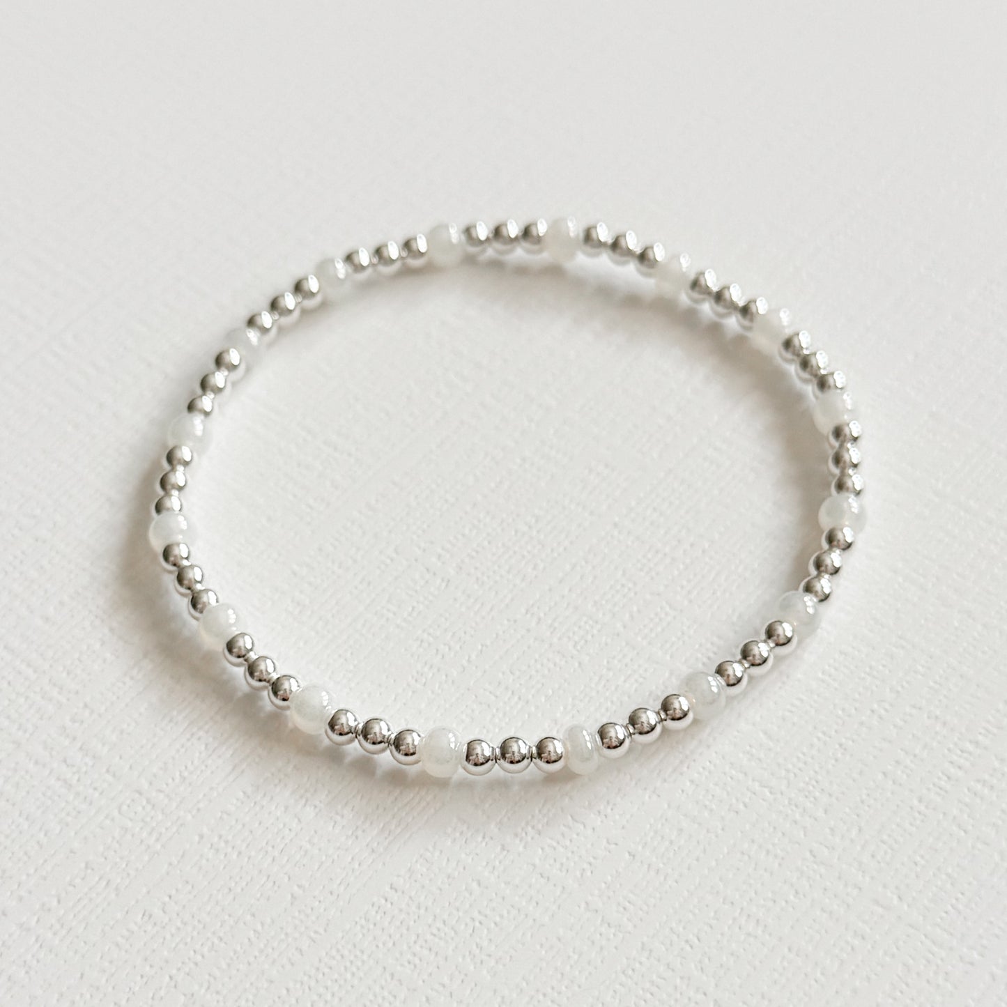 Pearlescent Silver Bracelet