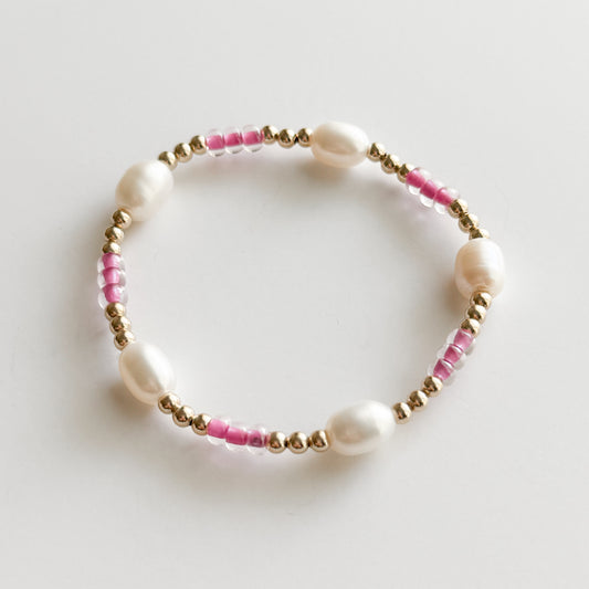 Purple Summer Days Lila Pearl Bracelet