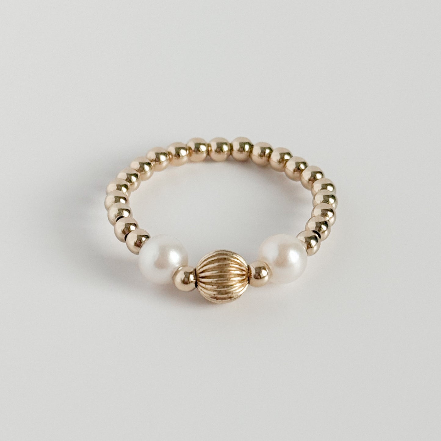 Hailey Belle & Pearl Gold Ring