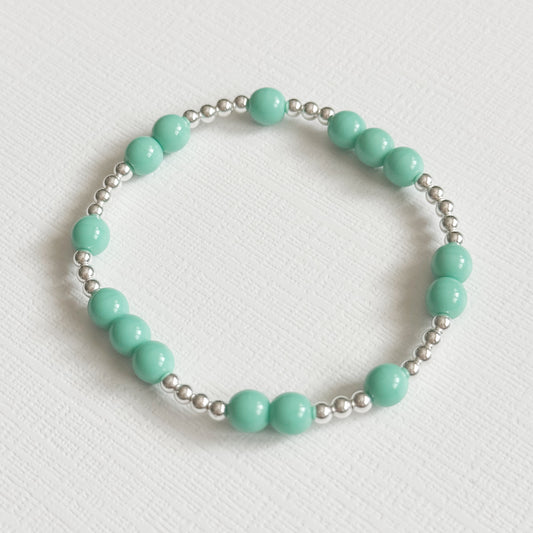 Chelsea 6mm Turquoise Bracelet in Silver