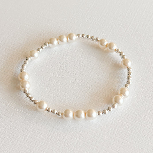 Chelsea 6mm Pearl Bracelet in Silver