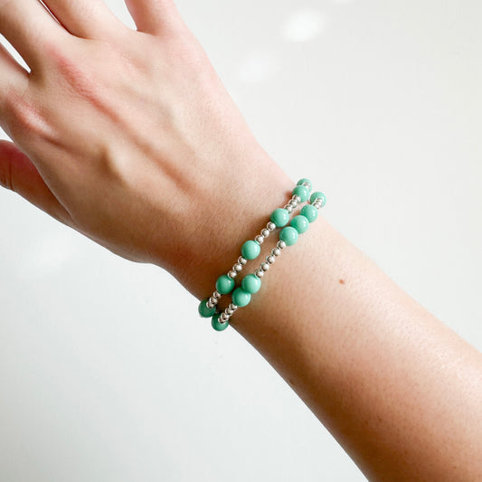 Chelsea 6mm Turquoise Bracelet in Silver