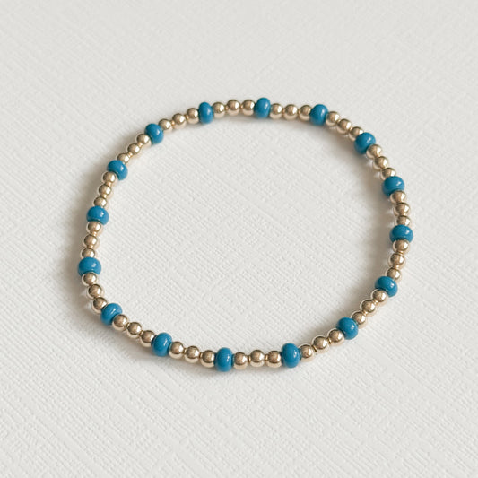 Blue Brielle Bracelet in Gold