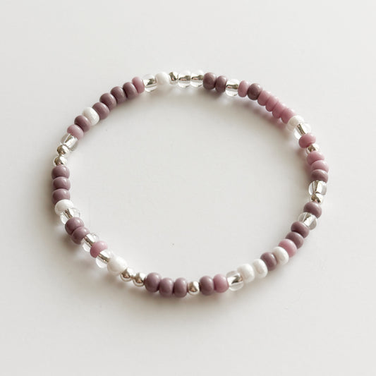 Lavender Haze Silver Confetti Bracelet