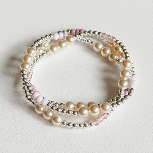 Ballerina Pearls Silver Bracelet