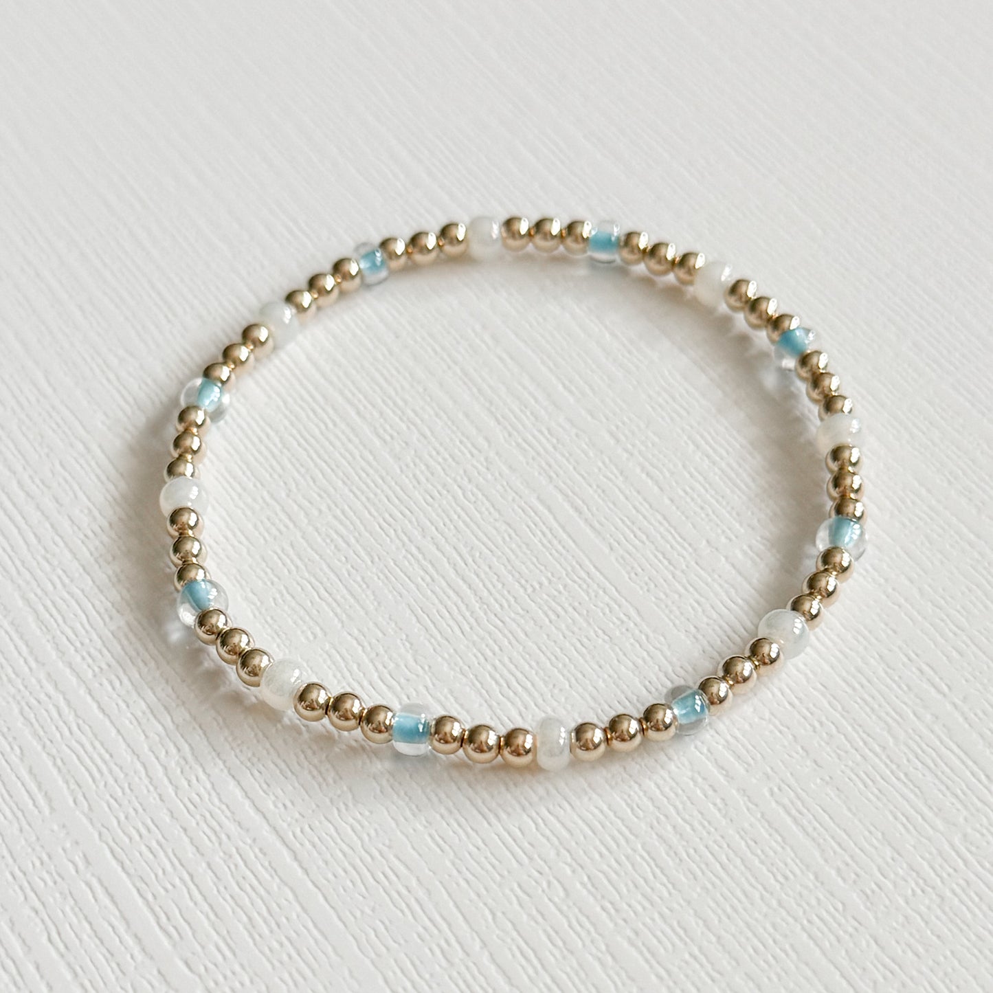 Pearlescent & Blue Gold Bracelet